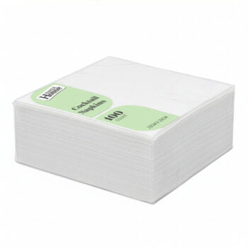 White Cocktail Napkins | 100 Pack