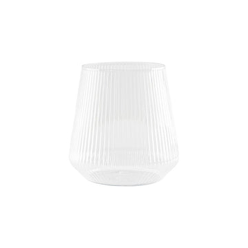 Ribbed Clear 12 Oz. Plastic Goblets | 6 Cups