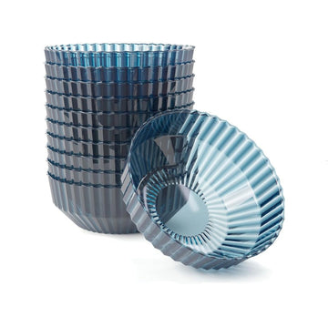 16 Oz. Round Ribbed Plastic Soup Bowls | 10 Pack