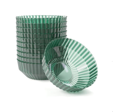 16 Oz. Round Ribbed Plastic Soup Bowls | 10 Pack