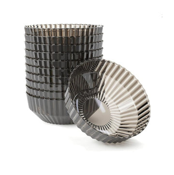 16 Oz. Round Ribbed Plastic Soup Bowls | 10 Pack