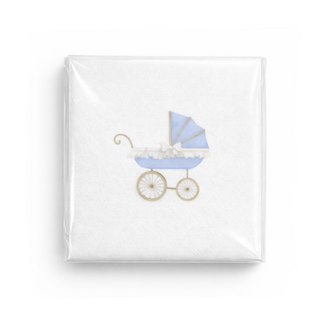 Blue Baby Carriage Cocktail Napkin | 20 Pack