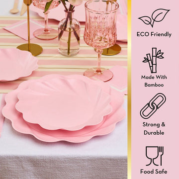 Blush Floral Plastic Plates | 8 Pack