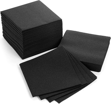Black Cocktail Napkins | 100 Pack 