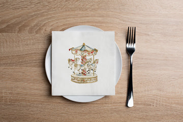Carousel Cocktail Napkin | 20 Pack