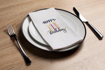 Birthday Candles - Printed Guest Towel | 16 Pack