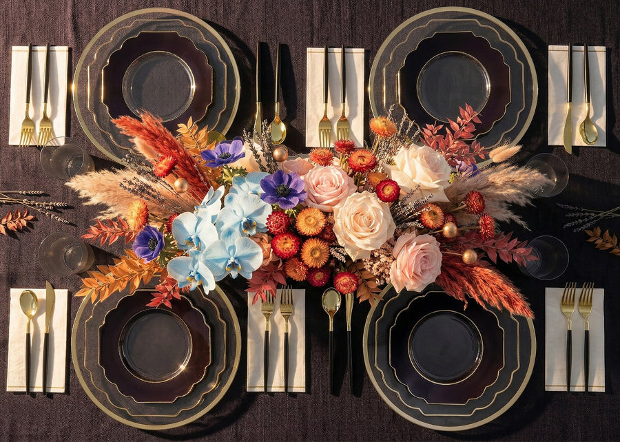 Midnight Scalloped Table