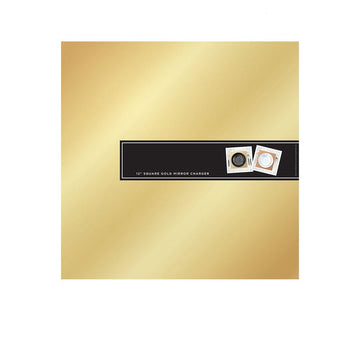 Luxe Party NYC Chargers 12" Gold Square Light Weight Mirror Charger Plate | 1 Charger