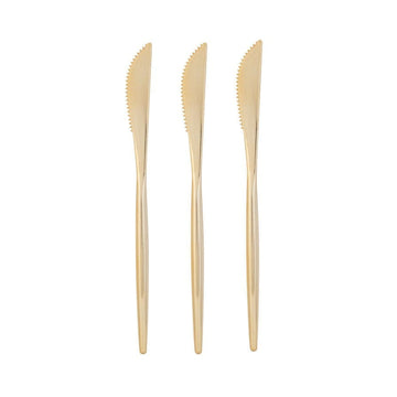 Luxe Party NYC Chic Knives Solid Round Gold Knives | 20 Pieces