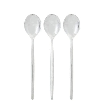 Luxe Party NYC Chic Spoons Solid Round Silver Spoons | 20 Pieces