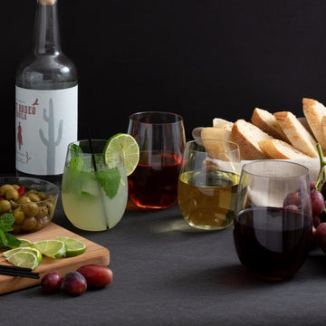 Upscale Round Clear 12 Oz. Plastic Wine Goblets | 6 Cups