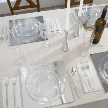 Round Clear Walled Plastic Plates